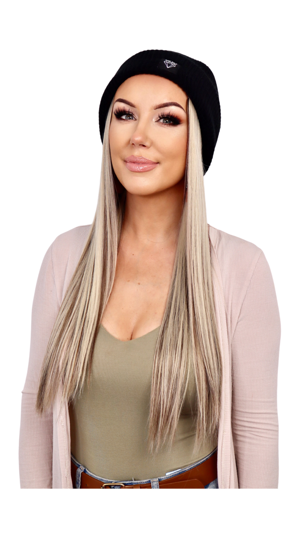 Beanie Wig Cool Blonde with Lowlights (Straight) Chelsey Smith Crowns