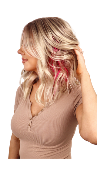 *Deondra (Blonde with Pink Highlights)