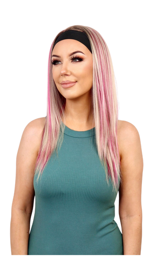 Selena Headband (Blonde with Pink Highlights) Petite