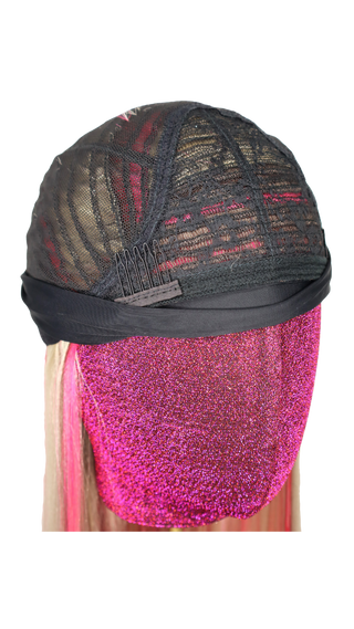 Selena Headband (Blonde with Pink Highlights)