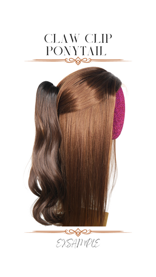Claw Clip Ponytail (Dark Chocolate Brown Non-rooted)